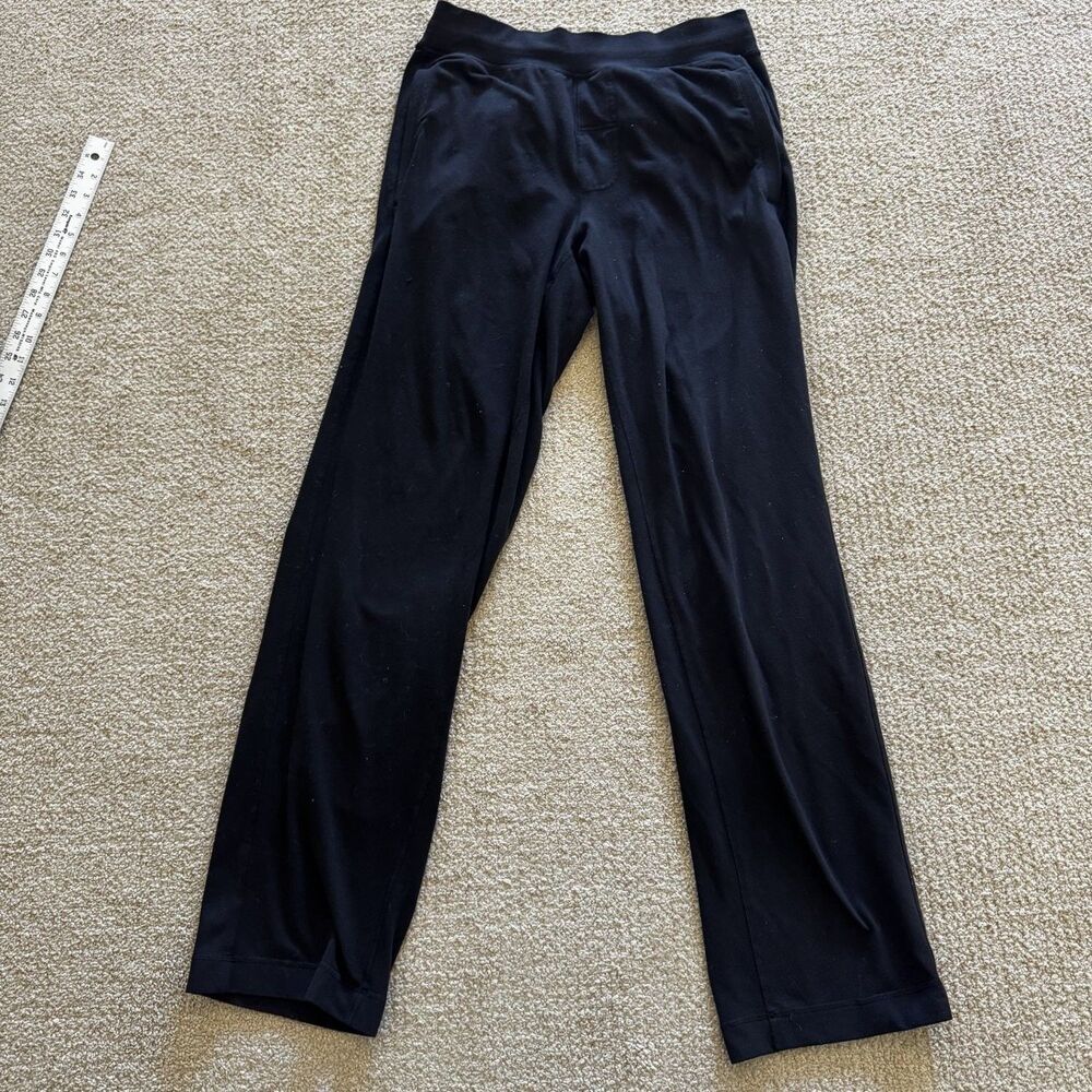 Lululemon Mens Athletic Sweatpants Kung Fu Pant M Black Straight Leg Drawstring